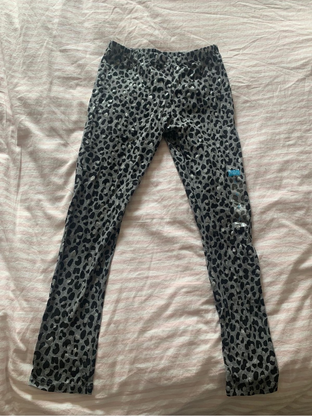 Kid’s Grey Leopard Print Leggings